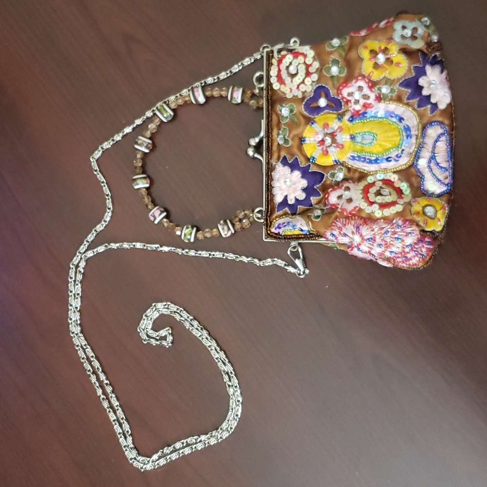 Guess Collection Stitched, Sequined and Beaded Purse